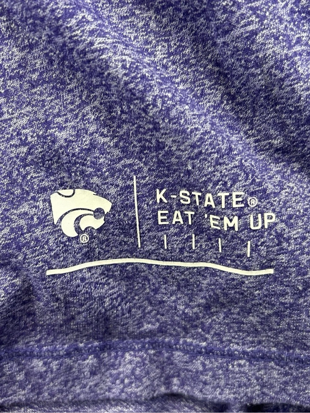 Nike K-STATE Purple Pullover Hooded long sleeve T size large with Team Logo